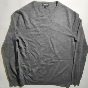 Express Men's Pullover Gray Sweater - Size Large